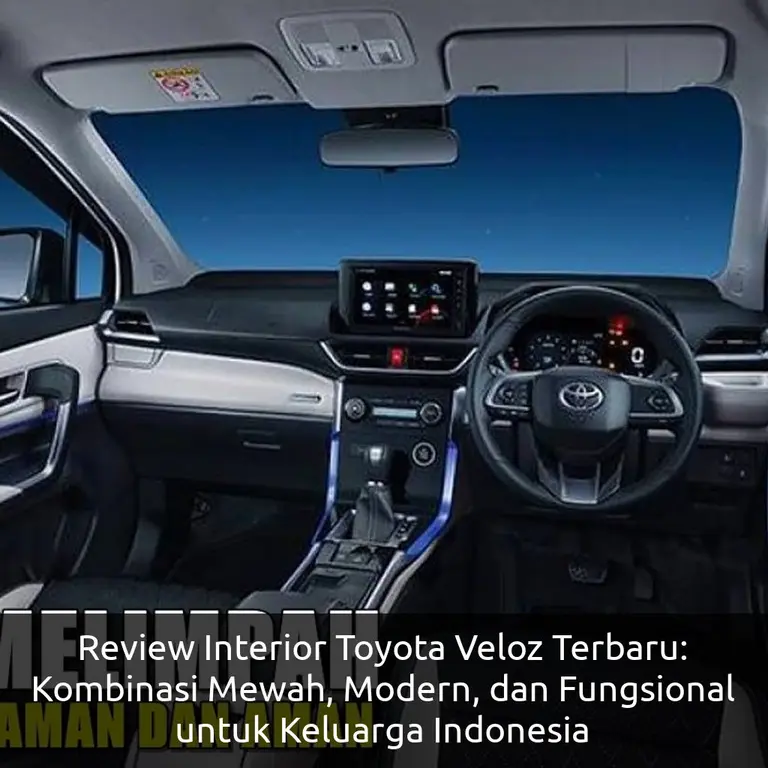 Review Interior Toyota Veloz Terbaru: Kombinasi Mewah, Modern, dan Fungsional untuk Keluarga Indonesia