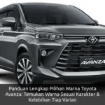 Panduan Lengkap Pilihan Warna Toyota Avanza: Temukan Warna Sesuai Karakter & Kelebihan Tiap Varian